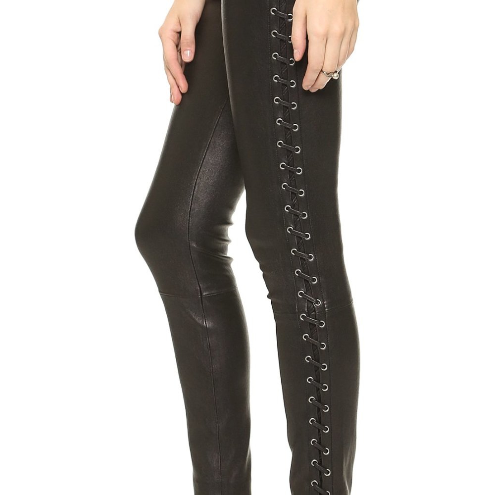 Club Monaco Sabelle lamb leather leggings